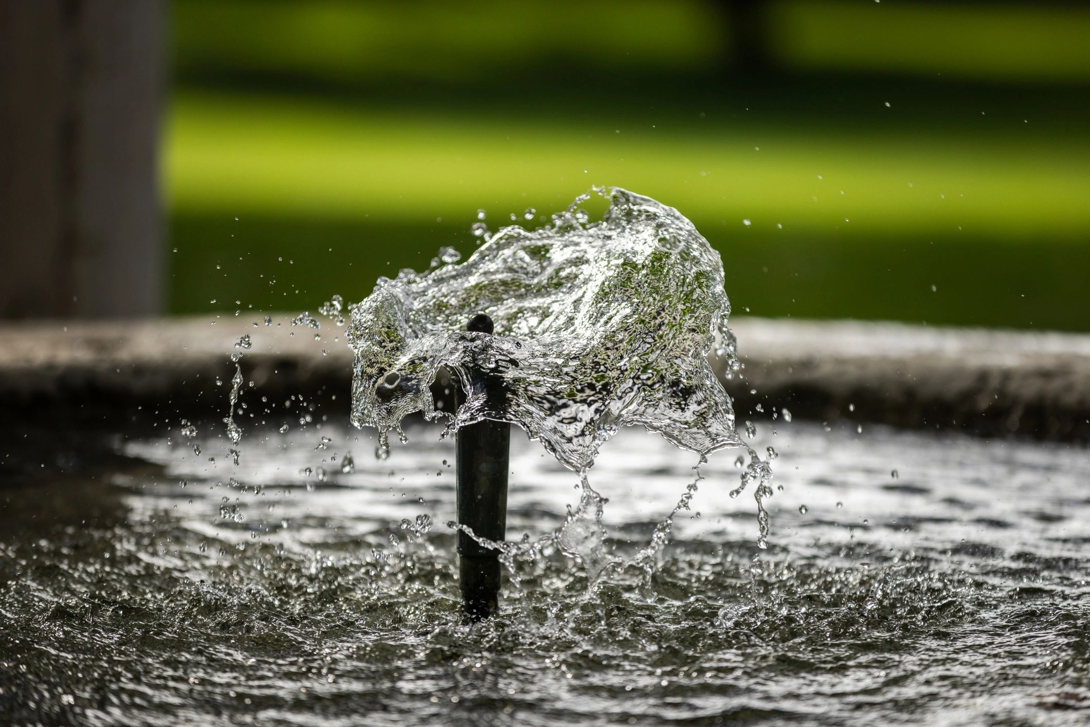 Ornamental pool with flowing water